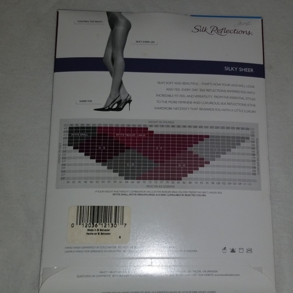 Hanes Silk Reflections Control top Sandalfoot - Picture 2 of 4